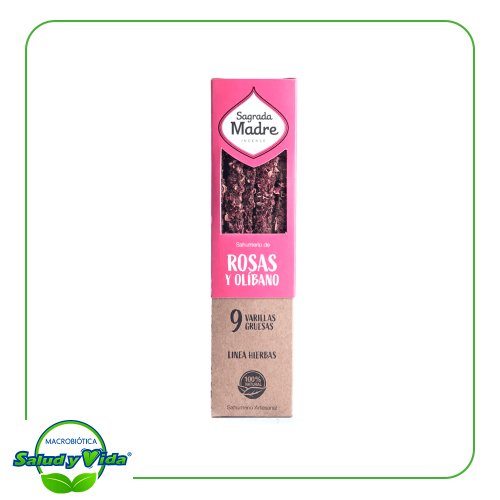 Incienso hierbas rosas y olibano 9 u Sagrada Madre