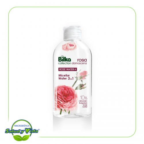 Agua micelar de rosa damascena 3 en 1 400 ml Bilka