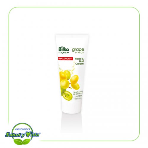 Crema de manos y uñas con uva blanca + acido hialuronico 100 ml Bilka