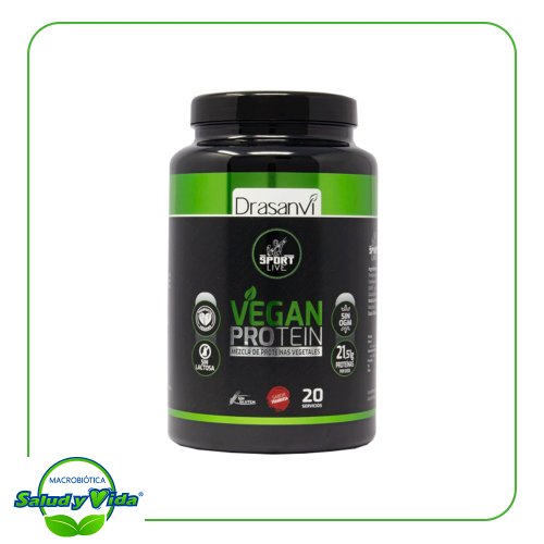 Proteina vegana frambuesa 600 g Drasanvi