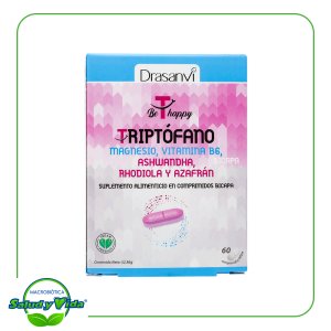 Triptofano, ashwagandha, rhodiola y azafran 60 comp Drasanvi