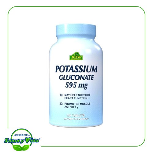 Potasio gluconate 100 tab Alfa