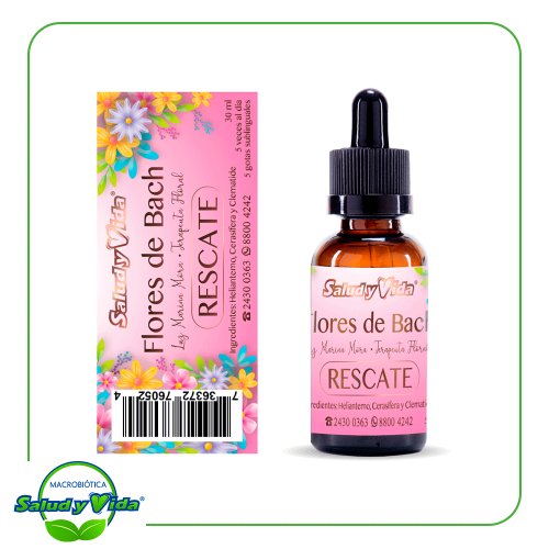 Flores de Bach Rescate 30 ml Salud y Vida