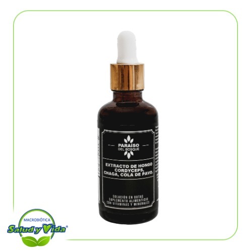 Extracto de hongo cordyceps, chaga, cola de pavo 50 ml Paraiso del Bosque