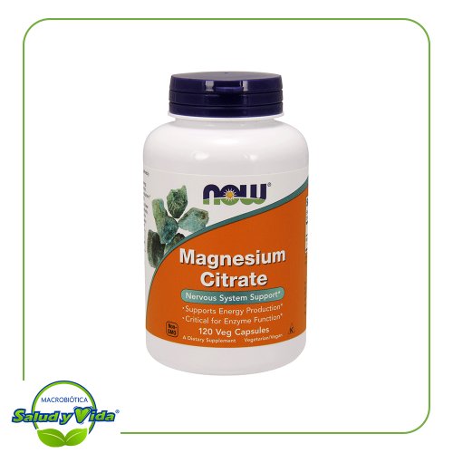 Citrato de magnesio 400 mg 120 cap Now